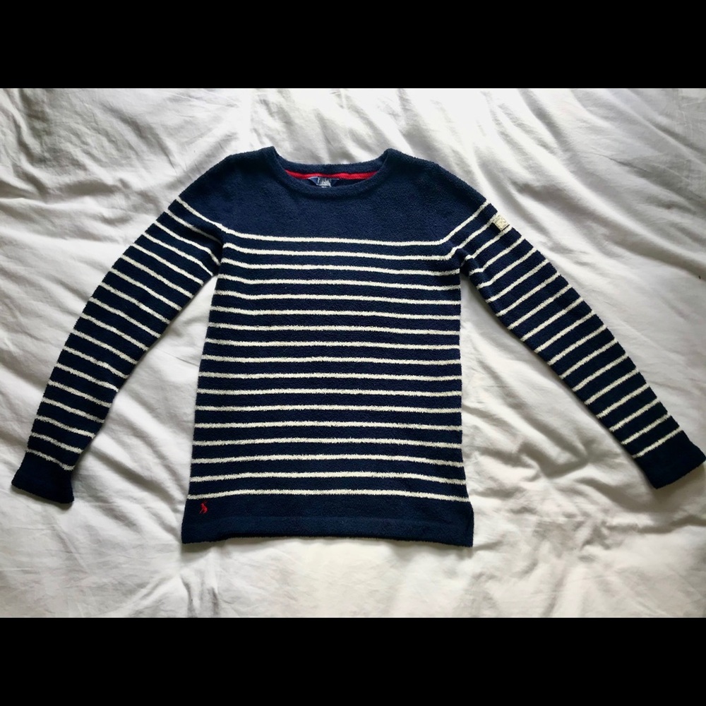 WORN ONCE- Joules striped raglan sweater - Preppy